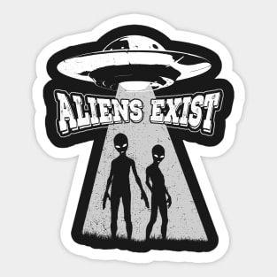 Alien Abduction - UFO Aliens Exist Gift print Sticker